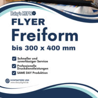 Freiformflyer-Konturgeschnitten