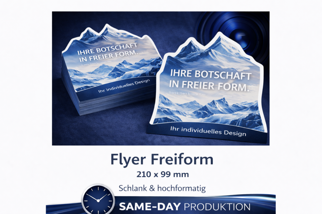 Freiformflyer-Konturgeschnitten