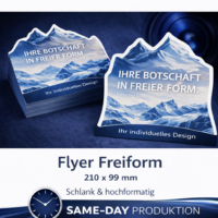 Freiformflyer-Konturgeschnitten